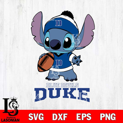 Duke Blue Devils Stitch Disney, Svg Eps Dxf Png File, Digital Download