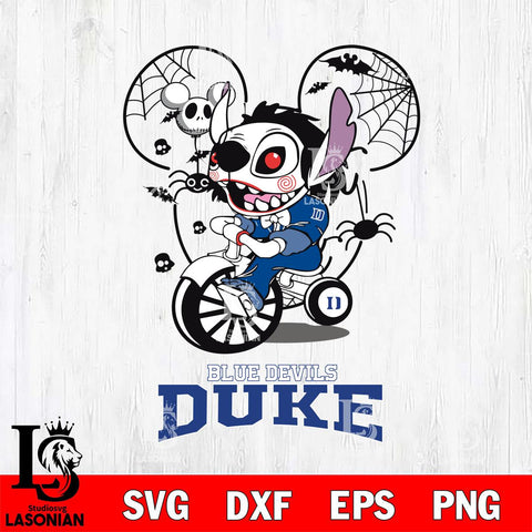 Duke Blue Devils Stitch Jigsaws Halloween Svg Eps Dxf Png File, Digital Download, Instant Download