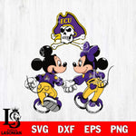 East Carolina Pirates Fan Minnie And Mickey Love Svg Eps Dxf Png File, Digital Download, Instant Download