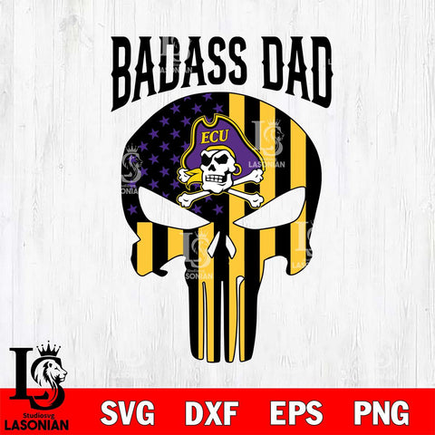 East Carolina Pirates Badass Dad Svg Eps Dxf Png File, Digital Download, Instant Download