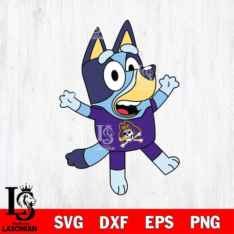 East Carolina Pirates Bluey 3 Svg Eps Dxf Png File, Digital Download, Instant Download