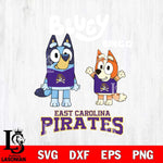 East Carolina Pirates Bluey & Bingo 4 Svg Eps Dxf Png File, NCAA svg, Digital Download, Instant Download