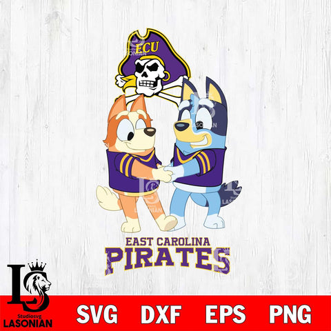 East Carolina Pirates Bluey Chilli Dance Svg Eps Dxf Png File, Digital Download, Instant Download