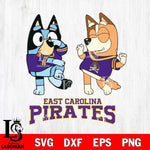 East Carolina Pirates Bluey Chilli Sport Svg Eps Dxf Png File, Digital Download, Instant Download