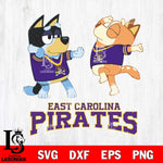 East Carolina Pirates Bluey Dance Svg Eps Dxf Png File, Digital Download, Instant Download