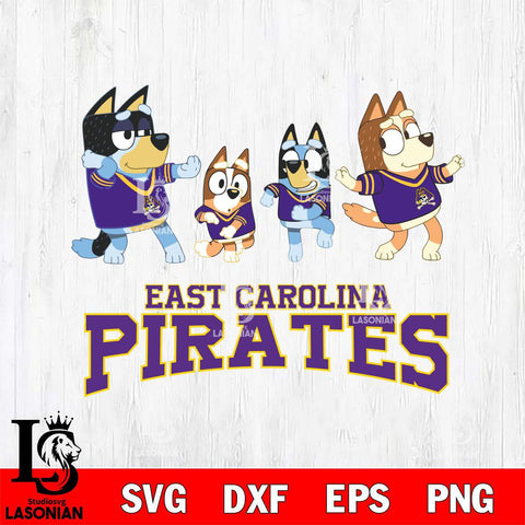 East Carolina Pirates Bluey Dance Mode Squats Svg Eps Dxf Png File, Digital Download, Instant Download