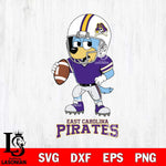 East Carolina Pirates Bluey rugby Svg Eps Dxf Png File, Digital Download ,Instant Download, Cricut File