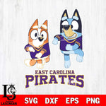 East Carolina Pirates Bluey with Chilli Dance Svg Eps Dxf Png File, Digital Download, Instant Download