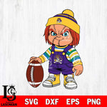 East Carolina Pirates Chucky Horror 6 Svg Eps Dxf Png File, NCAA svg, Digital Download, Instant Download