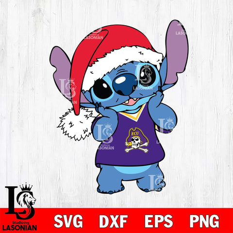 East Carolina Pirates Cute Stitch Christmas Svg Eps Dxf Png File, Digital Download, Instant Download