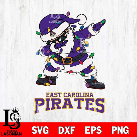 East Carolina Pirates Dabbing Santa Claus Ugly Christmas Svg dxf eps png pdf file,NCAA svg,Digital Download,Cricut file