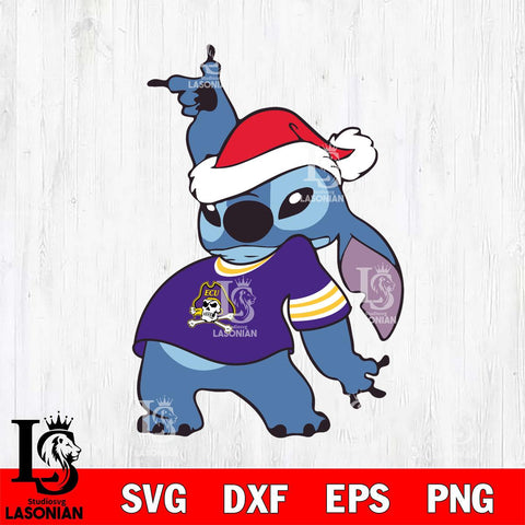 East Carolina Pirates Disney Lilo & Stitch Christmas Svg Eps Dxf Png File, Digital Download, Instant Download