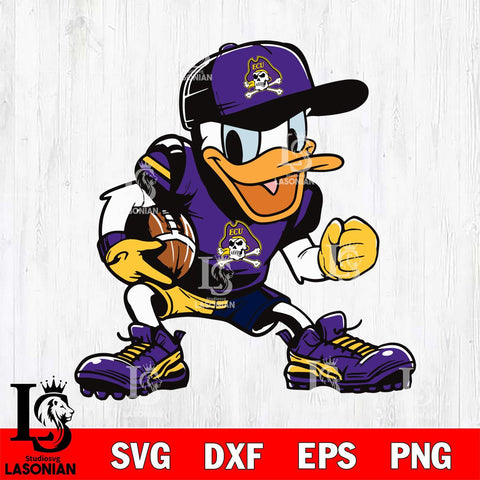 East Carolina Pirates Donal Duck Svg Eps Dxf Png File, NCAA svg, Digital Download, Instant Download