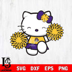 East Carolina Pirates Hello Kitty Cheerleader Svg Eps Dxf Png File, Digital Download, Instant Download