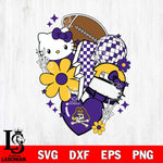 East Carolina Pirates Hello Kitty NCAA 2 Svg Eps Dxf Png File, Digital Download, Instant Download