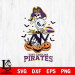 East Carolina Pirates Jack Skellington 2 halloween Svg Eps Dxf Png File, NCAA svg, Digital Download, Instant Download