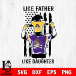 East Carolina Pirates Like Father Like Daughter Svg Eps Dxf Png File, Digital Download, Instant Download