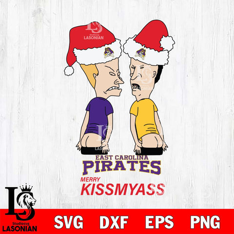 East Carolina Pirates Merry KissMyass Svg Eps Dxf Png File,NCAA Svg Files,Digital Download,Sublimation,Instant Download