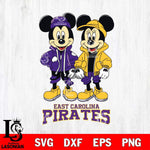 East Carolina Pirates Mickey Minnie Mouse Football Svg Eps Dxf Png File, NCAA svg , File Cut , Digital Download , Instant Download, Cut Svg Files