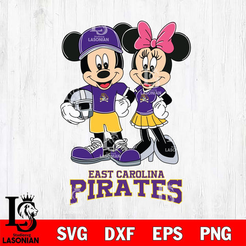 East Carolina Pirates Mickey Minnie Mouse Helmet Svg Eps Dxf Png File, NCAA svg , File Cut , Digital Download , Instant Download, Cut Svg Files