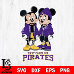 East Carolina Pirates Mickey Minnie Mouse Rugby Svg Eps Dxf Png File, NCAA svg , File Cut , Digital Download , Instant Download, Cut Svg Files