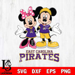 East Carolina Pirates Mickey Minnie Mouse Sport Svg Eps Dxf Png File, NCAA svg , File Cut , Digital Download , Instant Download, Cut Svg Files