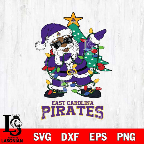 East Carolina Pirates Santa Claus Ugly Christmas Svg dxf eps png pdf file,NCAA svg,Digital Download,Cricut file