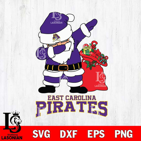 East Carolina Pirates Santa Dabbing Christmas Svg dxf eps png pdf file,NCAA svg,Digital Download,Cricut file