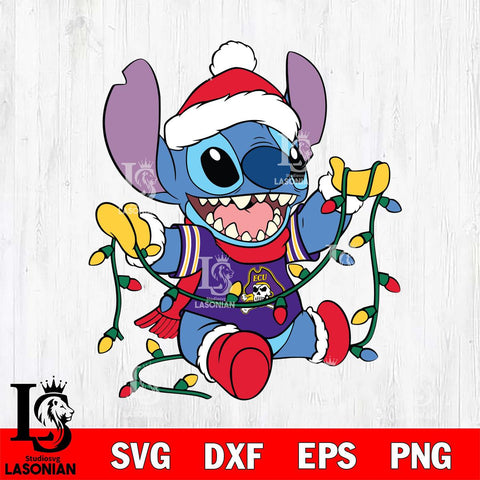 East Carolina Pirates Stitch Christmas Lights Svg Eps Dxf Png File, Digital Download, Instant Download