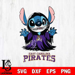 East Carolina Pirates Stitch Ghost Svg Eps Dxf Png File, NCAA svg, Digital Download, Instant Download