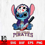 East Carolina Pirates Stitch Jason Voorhees Svg Eps Dxf Png File, NCAA svg, Digital Download, Instant Download