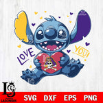 East Carolina Pirates Stitch Love Svg Eps Dxf Png File, NCAA svg, Digital Download, Instant Download