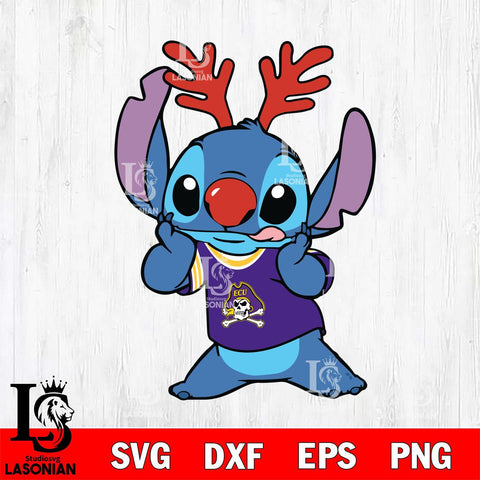 East Carolina Pirates Stitch Reindeer Svg Eps Dxf Png File, Digital Download, Instant Download