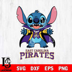 East Carolina Pirates Stitch Vampire halloween Svg Eps Dxf Png File, NCAA svg, Digital Download, Instant Download