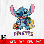 East Carolina Pirates Stitch Zombie Svg Eps Dxf Png File, NCAA svg, Digital Download, Instant Download