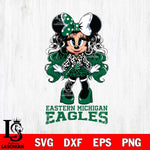 Eastern Michigan Eagles Beauty Minnie Mouse Svg Eps Dxf Png File, Digital Download, Instant Download