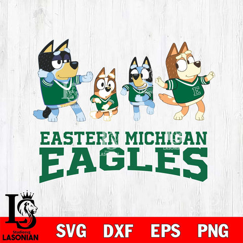 Eastern Michigan Eagles Bluey Dance Mode Squats Svg Eps Dxf Png File, Digital Download, Instant Download