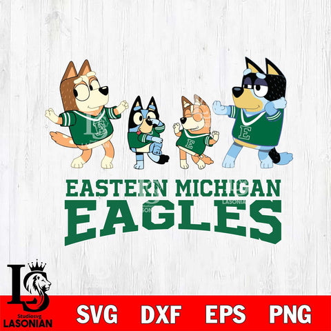 Eastern Michigan Eagles Bluey Dance Squats Svg Eps Dxf Png File, Digital Download, Instant Download