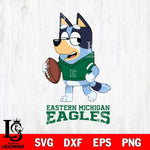 Eastern Michigan Eagles Bluey Football Sport Svg Eps Dxf Png File, Digital Download ,Instant Download, Cricut File