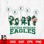 Eastern Michigan Eagles Bluey Halloween Spooky Svg Eps Dxf Png File, Digital Download, Instant Download