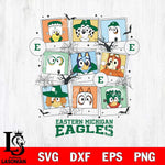 Eastern Michigan Eagles Bluey Halloween Sport Svg Eps Dxf Png File, Digital Download, Instant Download