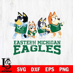 Eastern Michigan Eagles Bluey Mode Dance Squats Svg Eps Dxf Png File, Digital Download, Instant Download