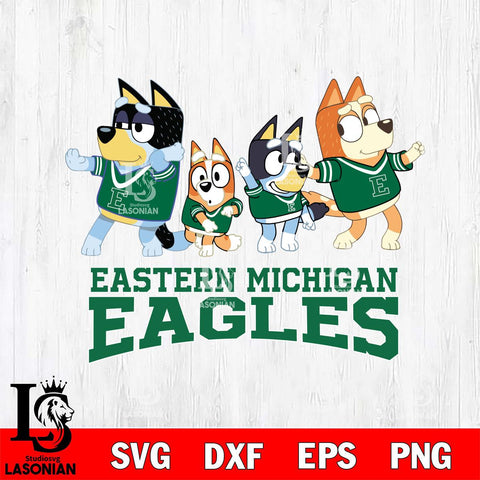 Eastern Michigan Eagles Bluey Mode Dance Squats Svg Eps Dxf Png File, Digital Download, Instant Download