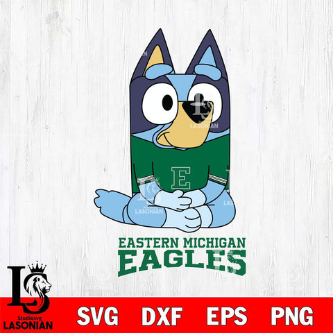 Eastern Michigan Eagles Bluey Styles Football Svg Eps Dxf Png File,NCAA Svg Files,Bluey svg ,Digital Download ,Instant Download, Cricut File