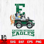 Eastern Michigan Eagles Bluey friends car Svg Eps Dxf Png File, NCAA svg, Digital Download, Instant Download