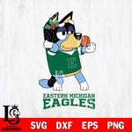 Eastern Michigan Eagles Christmas Bluey Bandit Heeler Cut Files,Bluey Cricut,Christmas Svg , Bluey svg , Digital Download, dxf eps png pdf file