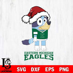 Eastern Michigan Eagles Christmas Bluey Hat Cut Files,Bluey Cricut,Christmas Svg , Bluey svg , Digital Download, dxf eps png pdf file