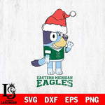 Eastern Michigan Eagles Christmas Bluey Say Hi Cut Files,Bluey Cricut,Christmas Svg , Bluey svg , Digital Download, dxf eps png pdf file