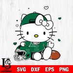 Eastern Michigan Eagles Cute Hello Kitty Football Svg Eps Dxf Png File, NCAA svg, Digital Download, Instant Download