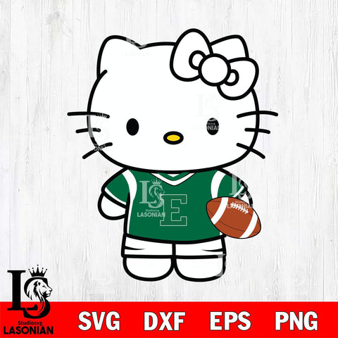 Eastern Michigan Eagles Cute Hello Kitty Football 8 Svg Eps Dxf Png File, NCAA svg, Digital Download, Instant Download